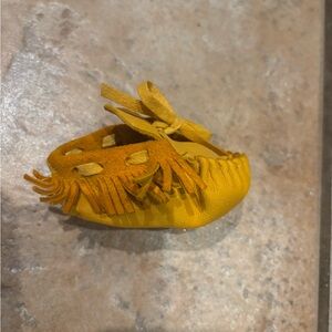 Yellow Fringe Kids Moccasins